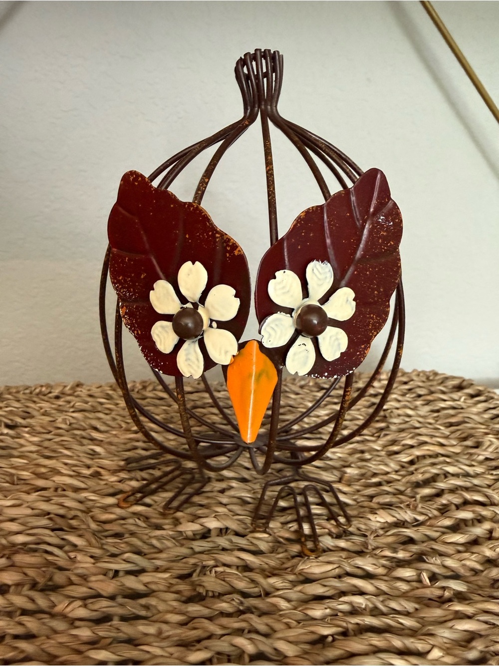 Pier 1 Metal Owl Tealight Candle Holder Fall Autumn Decor 🍁